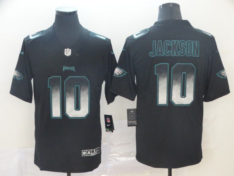 Men Philadelphia Eagles 10 Jackson Nike Black Smoke Fashion Limited NFL Jerseys